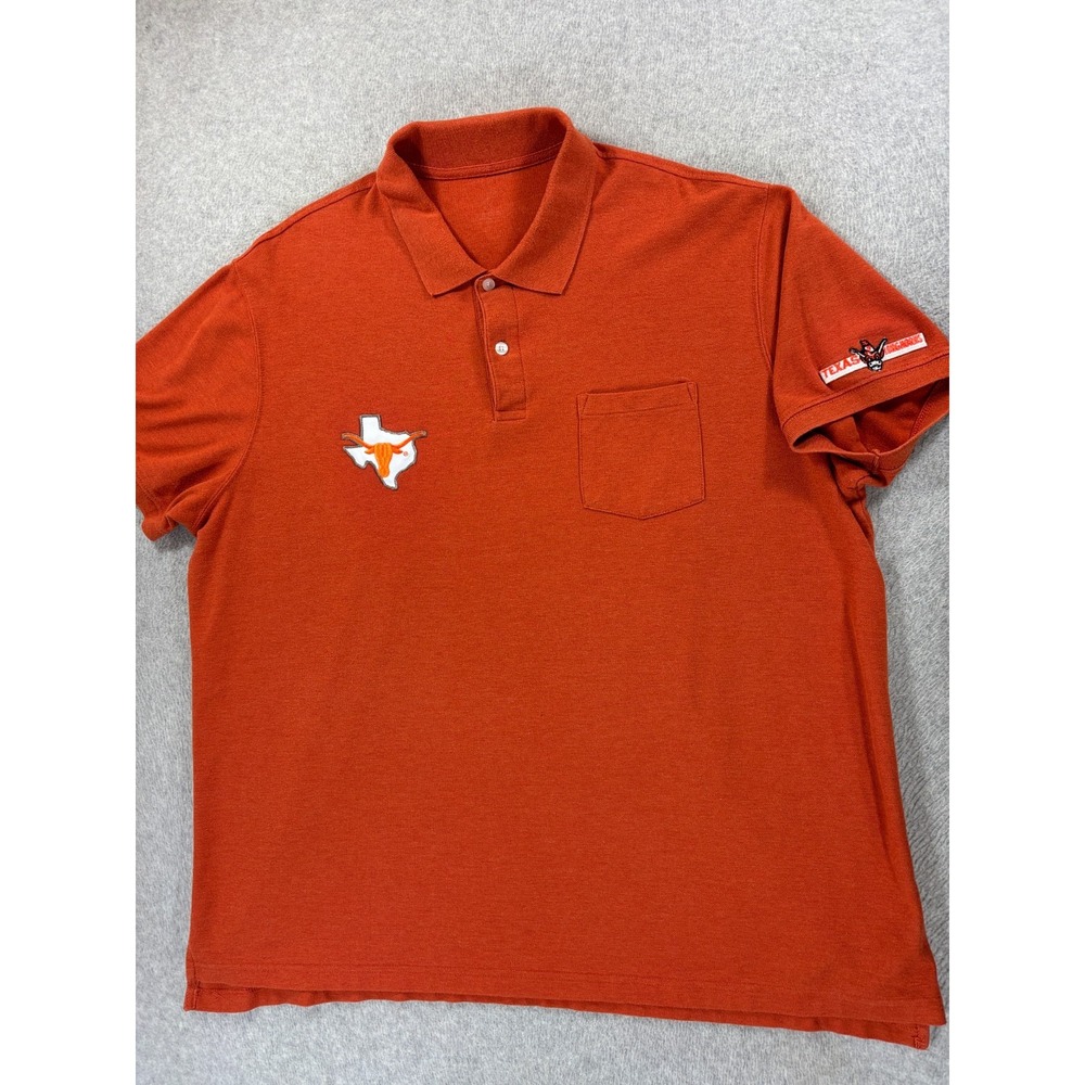 Texas Longhorns Vintage Stitched Short Sleeve Campus‎ Polo Shirt (Men's 2XL)